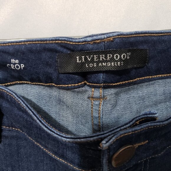 Liverpool Los Angeles size 18W dark rinse crop jeans - Picture 2 of 10